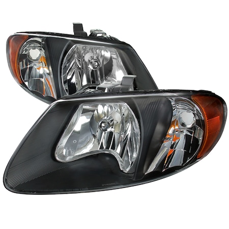 Spec-D Tuning 01-07 Dodge Caravan Euro Headlights Black Housing, 2LH-CAR01JM-RS 2LH-CAR01JM-RS